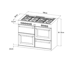 Stoves ST RICH DX S1000G CB Agr 100cm Gas Range Cooker - Image 5