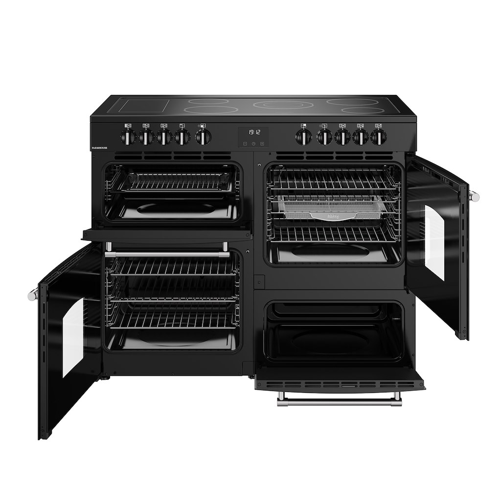 Belling RCA FARMHOUSE 110E 110cm Electric Ceramic Range Cooker - Black - Image 3