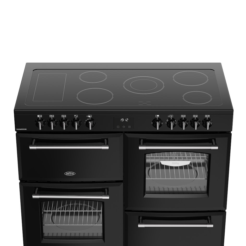 Belling RCA FARMHOUSE 110E 110cm Electric Ceramic Range Cooker - Black - Image 4