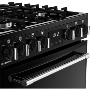 Belling MRA FARMHOUSE 60cm Dual Fuel Cooker with Double Oven - Black - Image 4