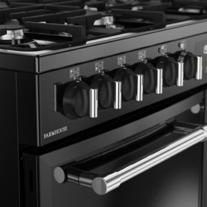 Belling RCA FARMHOUSE 100DF 100cm Dual Fuel Range Cooker - Black - Image 6