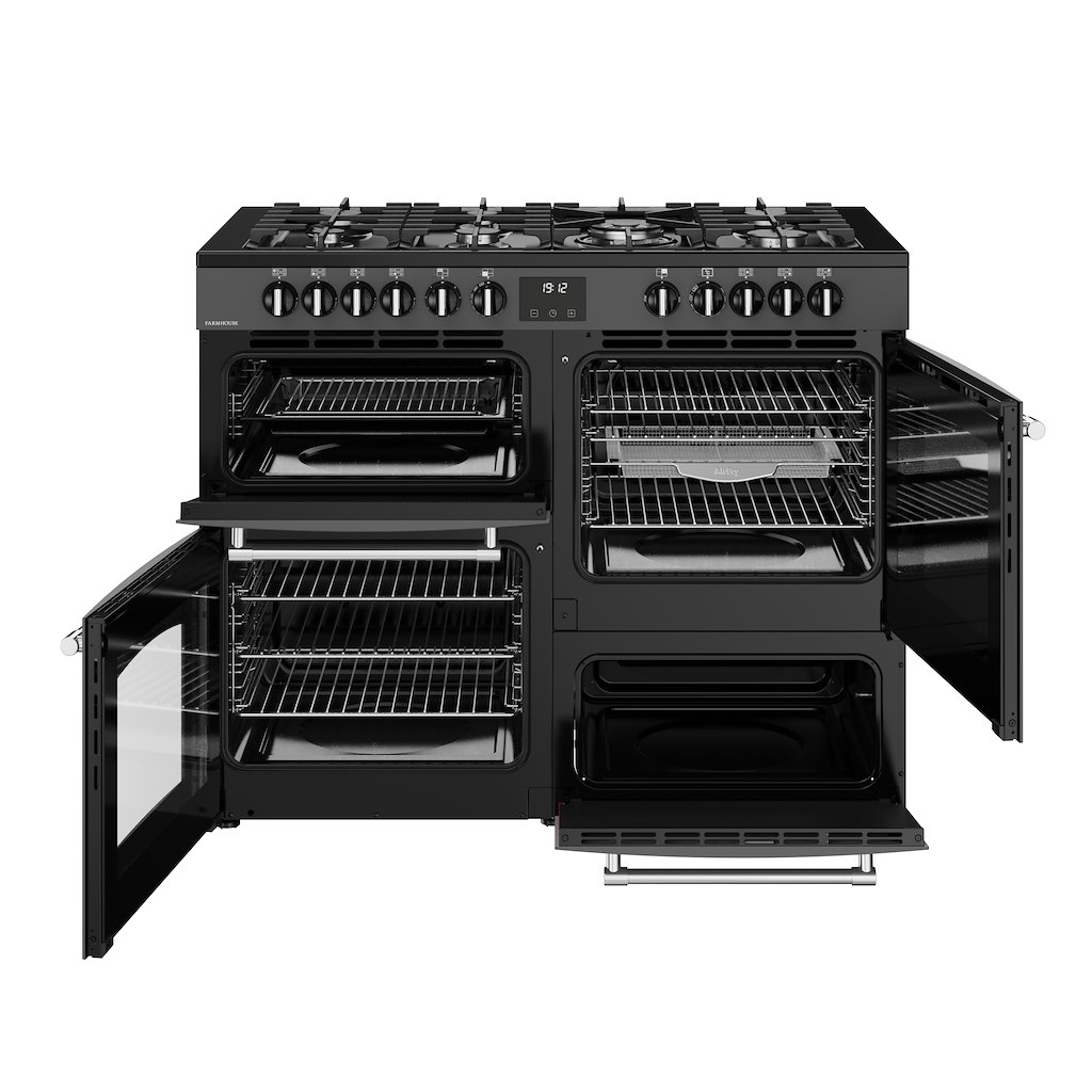 Belling RCA FARMHOUSE 110DF 110cm Dual Fuel Range Cooker - Anthracite - Image 3
