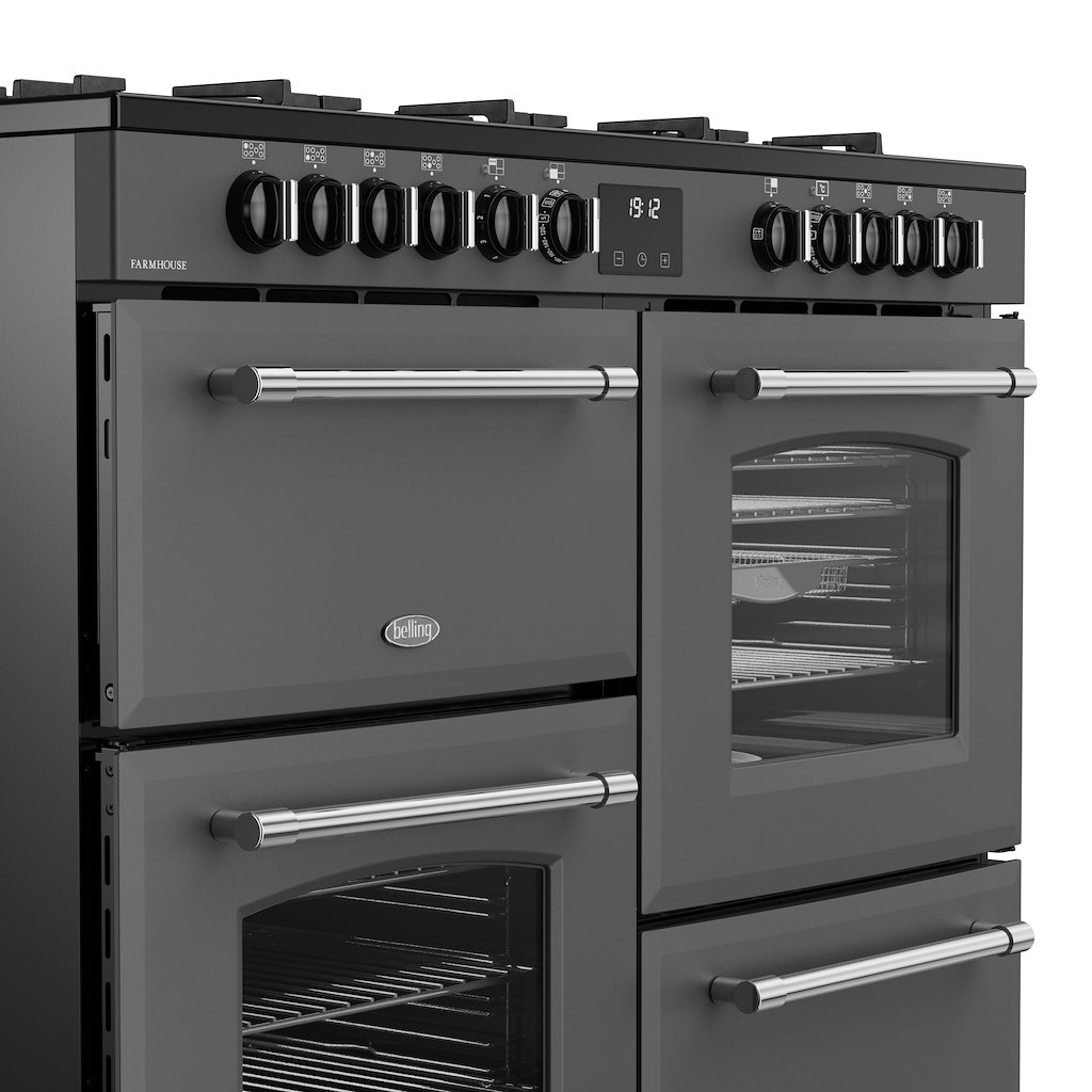 Belling RCA FARMHOUSE 110DF 110cm Dual Fuel Range Cooker - Anthracite - Image 7