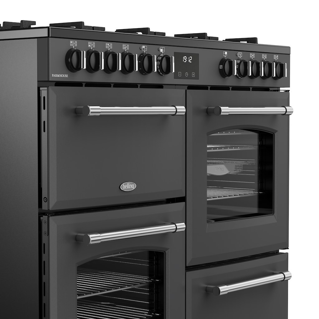 Belling RCA FARMHOUSE 100DF 100cm Dual Fuel Range Cooker - Anthracite - Image 7