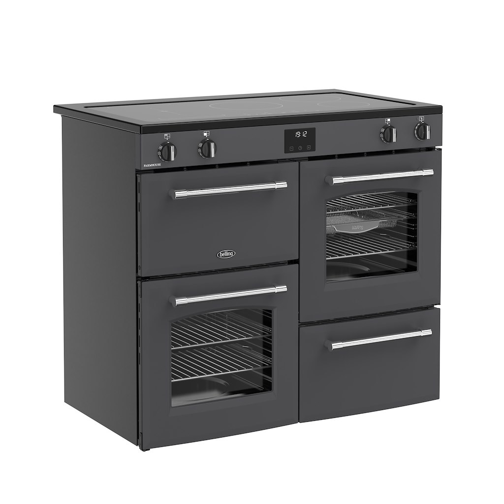 Belling RCA FARMHOUSE 100Ei 100cm Electric Induction Touch Range Cooker - Anthracite - Image 3