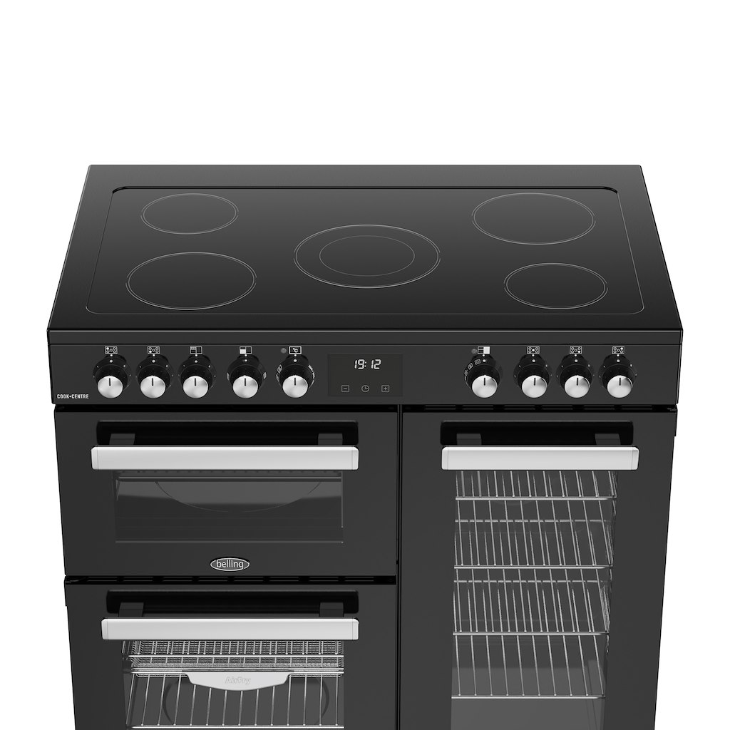Belling RCA COOKCENTRE 90E 90cm Electric Ceramic Range Cooker - Black - Image 4