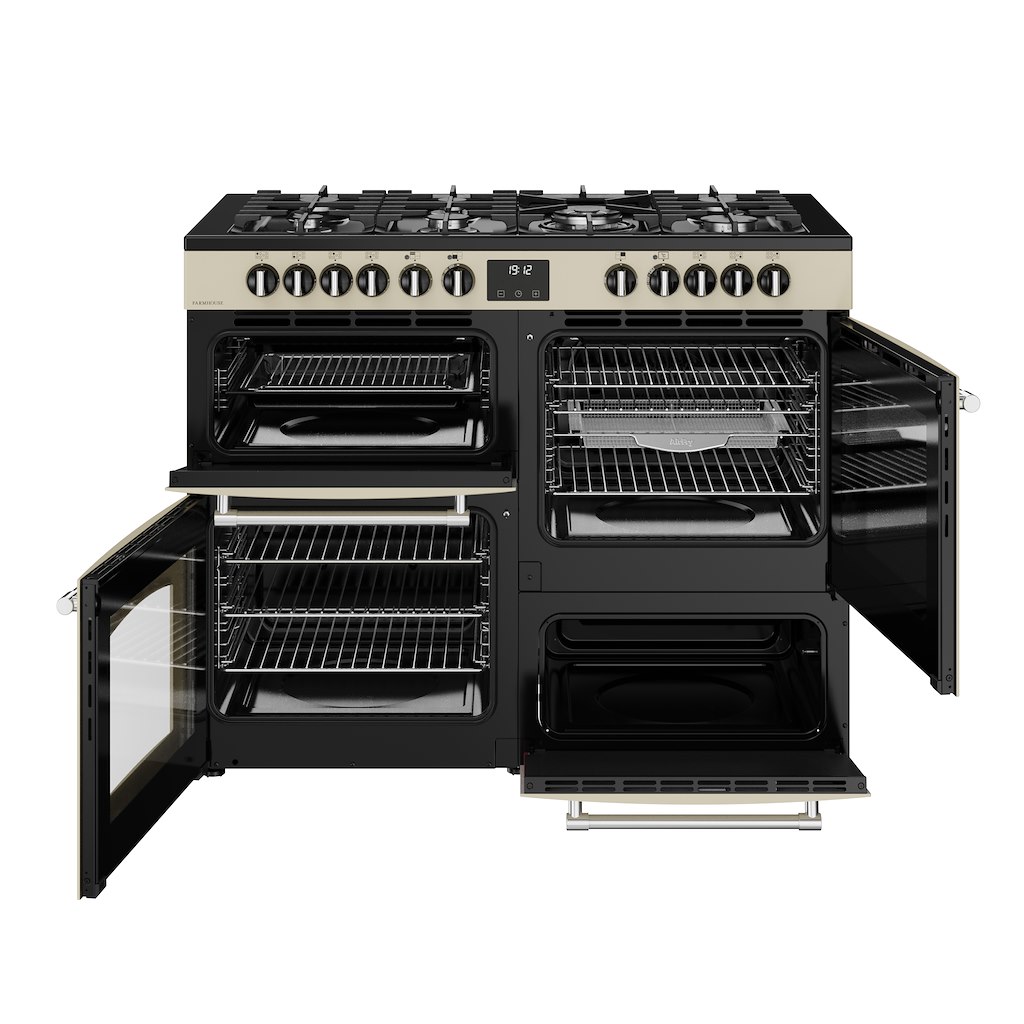 Belling RCA FARMHOUSE 110DF 110cm Dual Fuel Range Cooker - Cream - Image 3