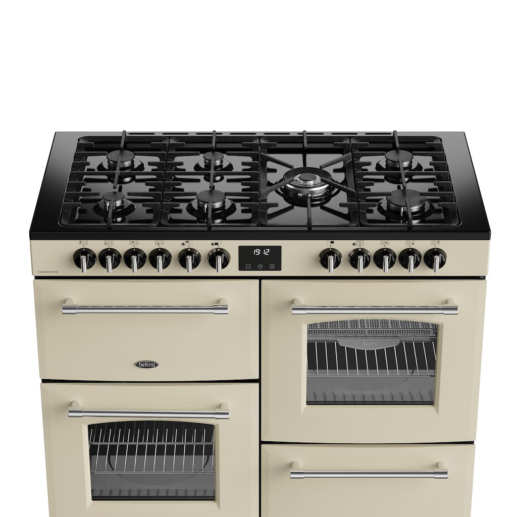 Belling RCA FARMHOUSE 110DF 110cm Dual Fuel Range Cooker - Cream - Image 4