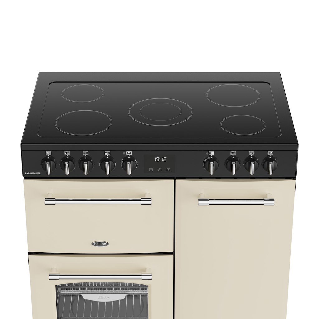 Belling RCA FARMHOUSE 90E 90cm Electric Ceramic Range Cooker - Cream - Image 4
