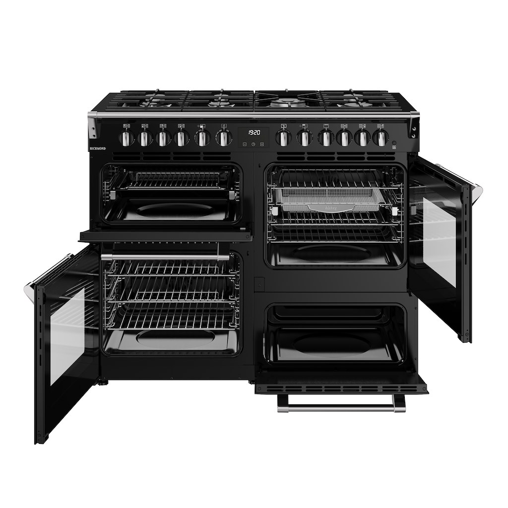 Stoves RCA RICH 110DF 110cm Richmond Dual Fuel Range Cooker - Black - Image 3