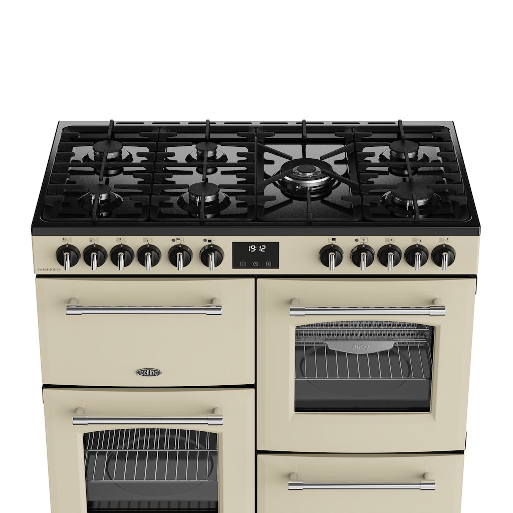 Belling RCA FARMHOUSE 100DF 100cm Dual Fuel Range Cooker - Cream - Image 4