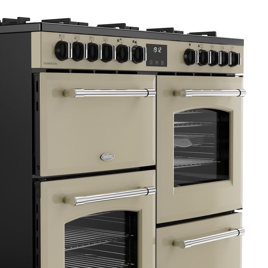 Belling RCA FARMHOUSE 100DF 100cm Dual Fuel Range Cooker - Cream - Image 7