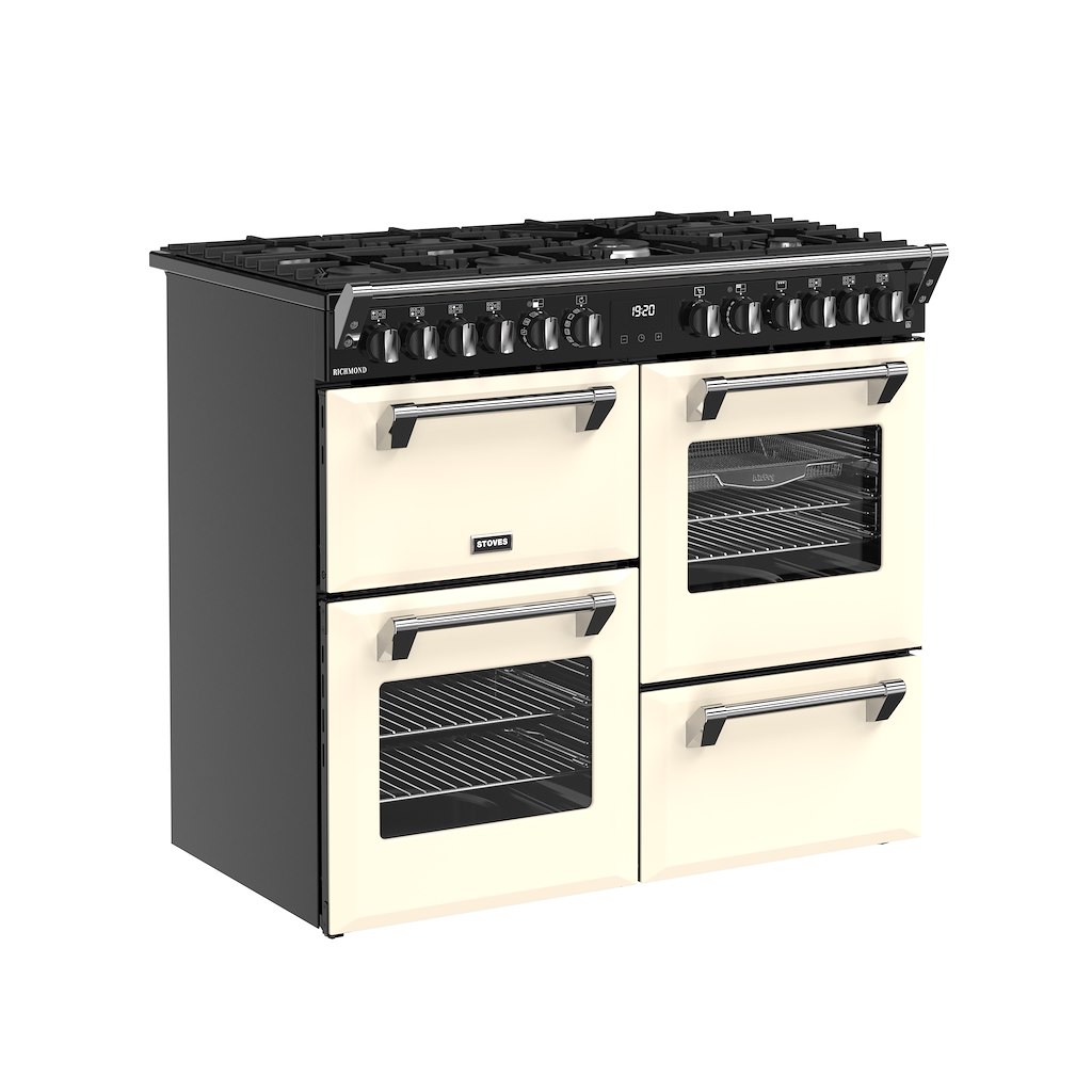Stoves RCA RICH 100DF 100cm Richmond Dual Fuel Range Cooker - Cream - Image 2