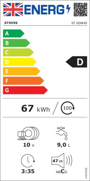 Stoves SDW45 Built In Dishwasher 45cm - Image 9