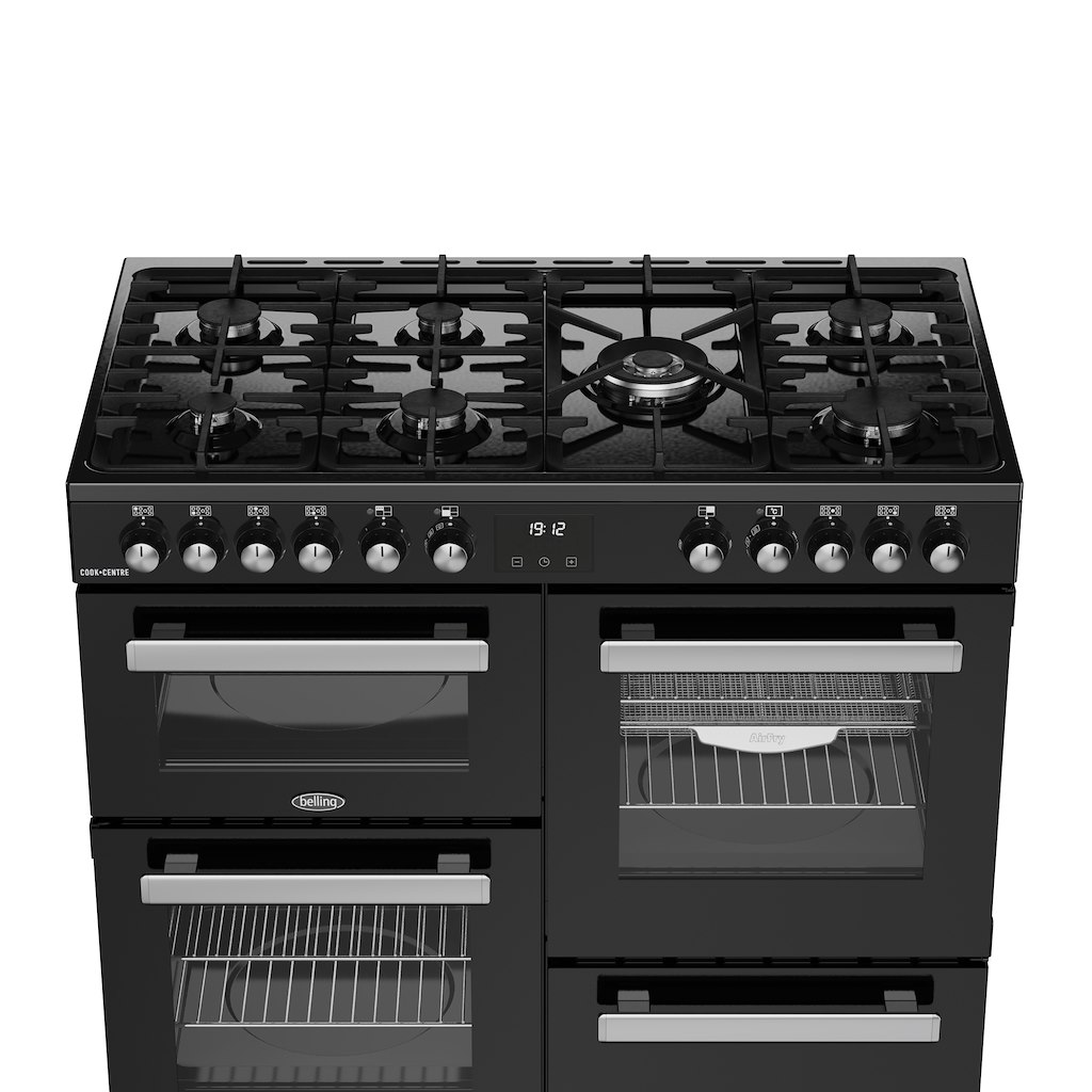 Belling RCA COOKCENTRE 100DF 100cm Dual Fuel Range Cooker - Black - Image 3