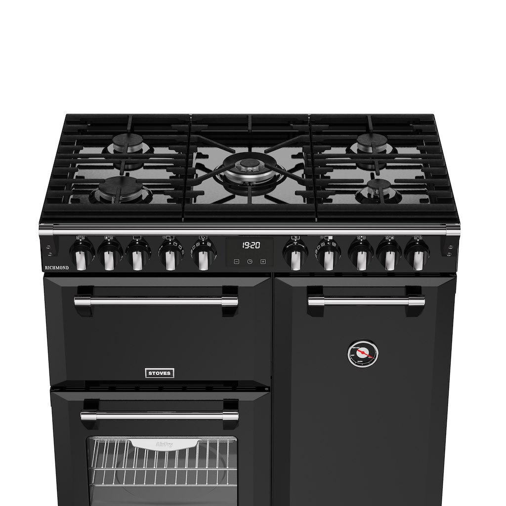 Stoves RCA RICH 90DF 90cm Richmond Dual Fuel Range Cooker - Black - Image 4