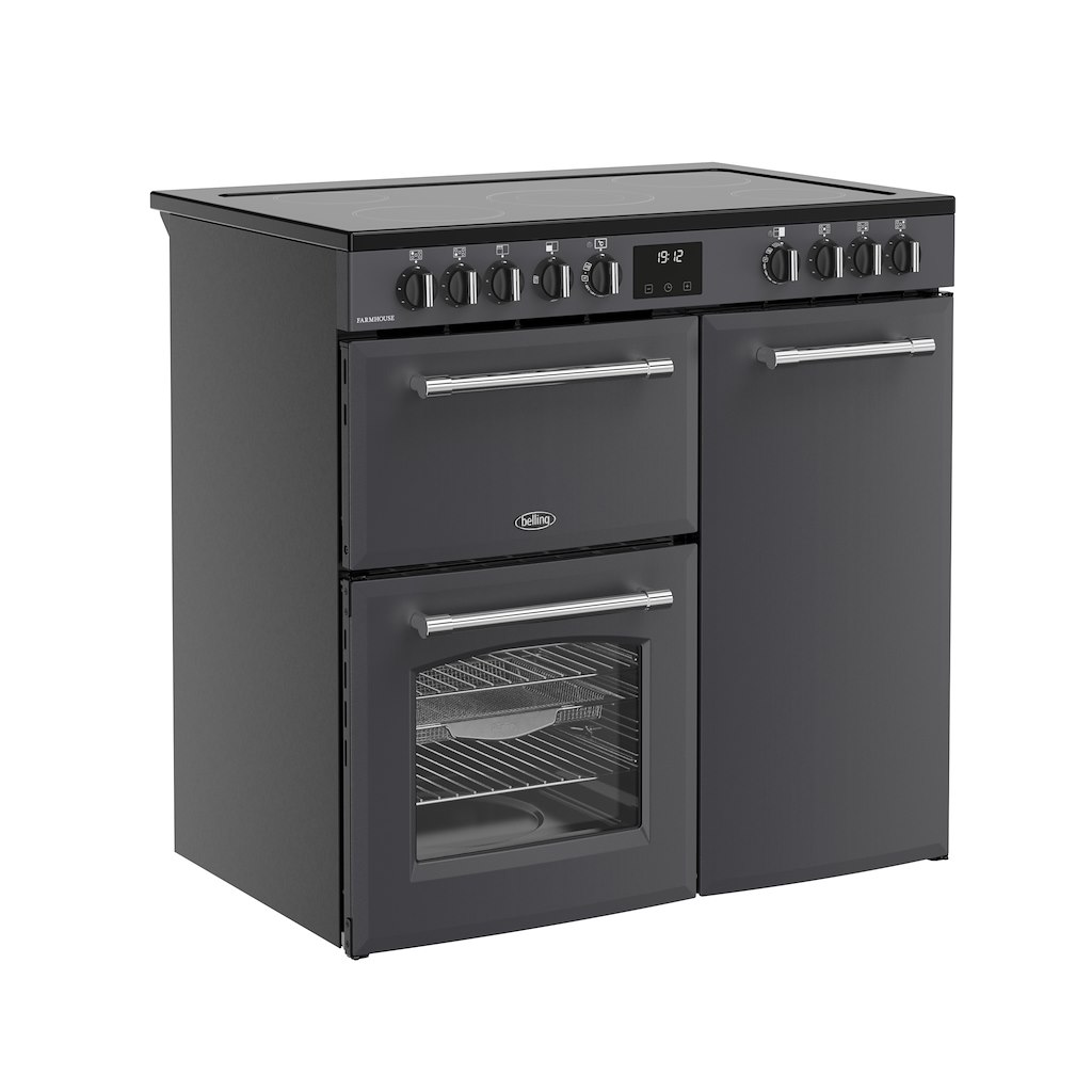 Belling RCA FARMHOUSE 90E 90cm Electric Ceramic Range Cooker - Anthracite - Image 3
