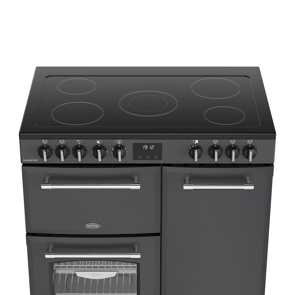 Belling RCA FARMHOUSE 90E 90cm Electric Ceramic Range Cooker - Anthracite - Image 4