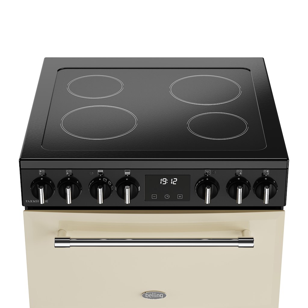Belling MRA FARMHOUSE 60E 60cm Electric Ceramic Cooker - Cream - Image 4