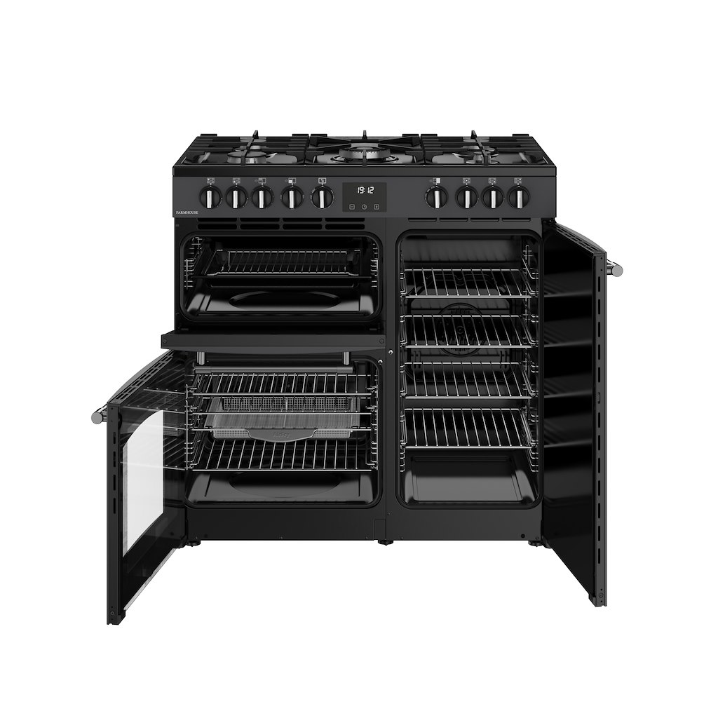 Belling RCA FARMHOUSE 90DF 90cm Dual Fuel Range Cooker - Anthracite - Image 3