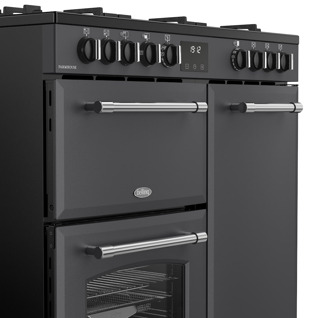 Belling RCA FARMHOUSE 90DF 90cm Dual Fuel Range Cooker - Anthracite - Image 7