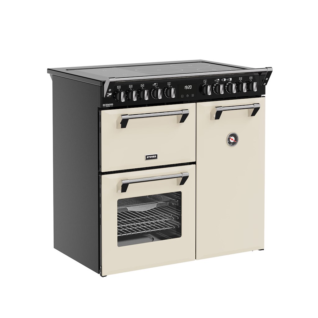 Stoves DX RCA RICH 90Ei RTY 90cm Richmond DX Electric Induction Rotary Range Cooker - Cream - Image 2