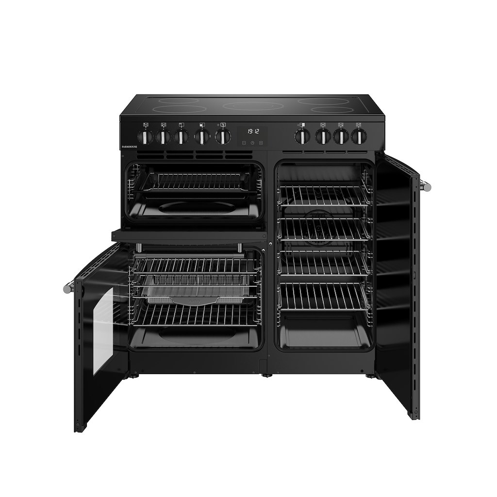 Belling RCA FARMHOUSE 90E 90cm Electric Ceramic Range Cooker - Black - Image 3