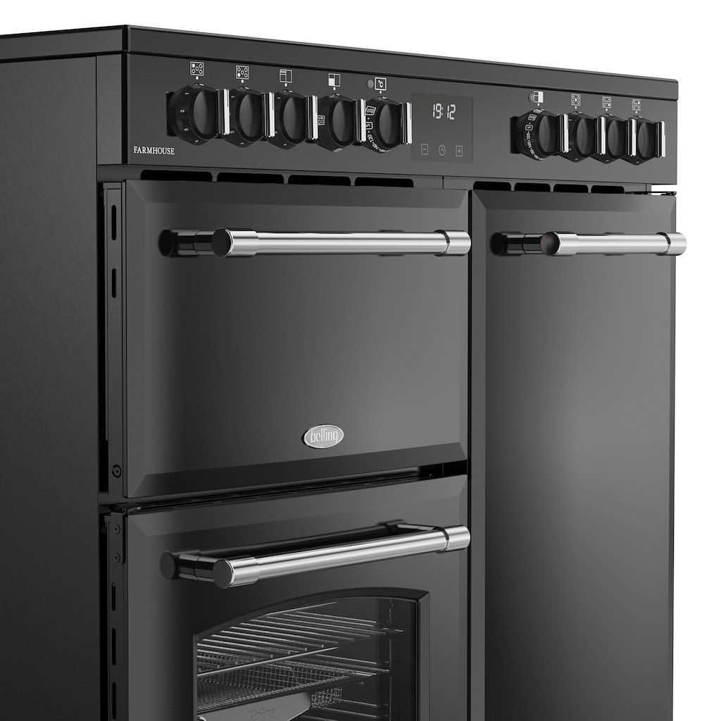 Belling RCA FARMHOUSE 90E 90cm Electric Ceramic Range Cooker - Black - Image 7