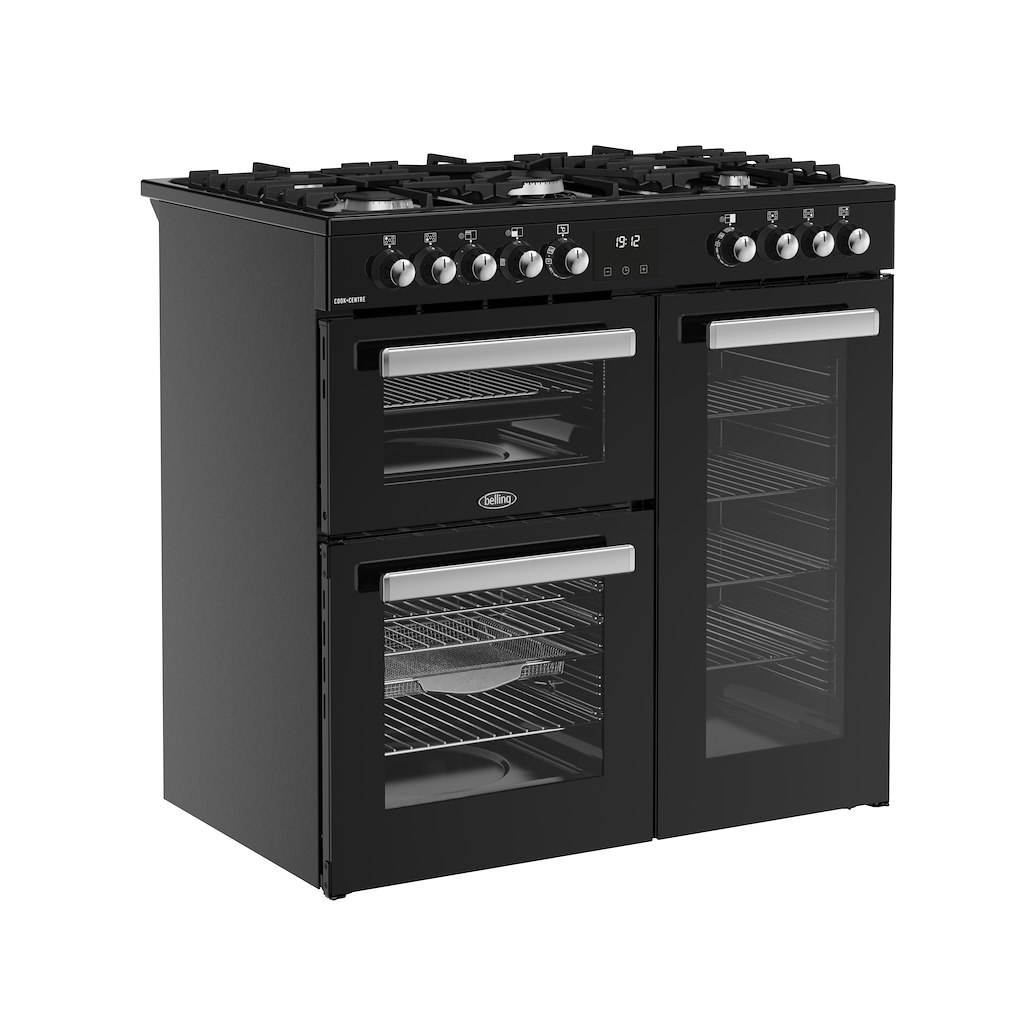 Belling RCA COOKCENTRE 90DF 90cm Dual Fuel Range Cooker - Black - Image 2