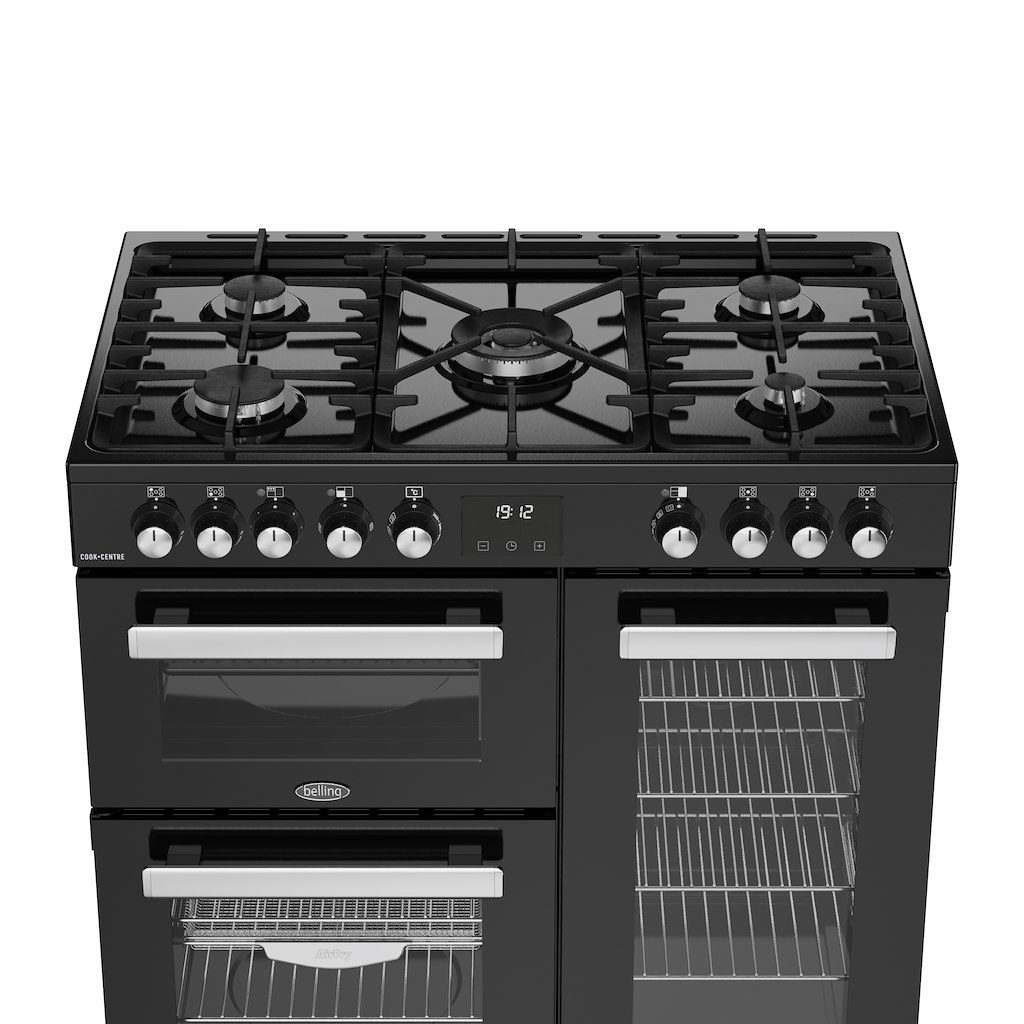 Belling RCA COOKCENTRE 90DF 90cm Dual Fuel Range Cooker - Black - Image 3