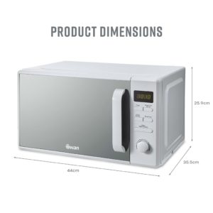 Swan SM4421WHT 20L 800W Microwave Digital - White - Image 8