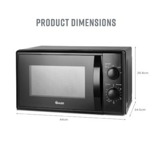 Swan SM4420BLK 20L 700W Manual Microwave - Black - Image 8