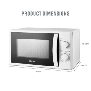 Swan SM4420WHT 20L 700W Manual Microwave - White - Image 8