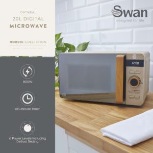 Swan SM22036LOAT 20L Nordic Digital Microwave - Image 2