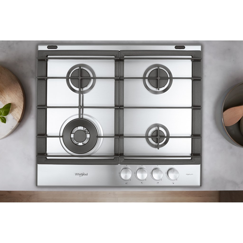 Whirlpool Gas Hob: 4 gas burners - GMW 6422/IXL - Image 4