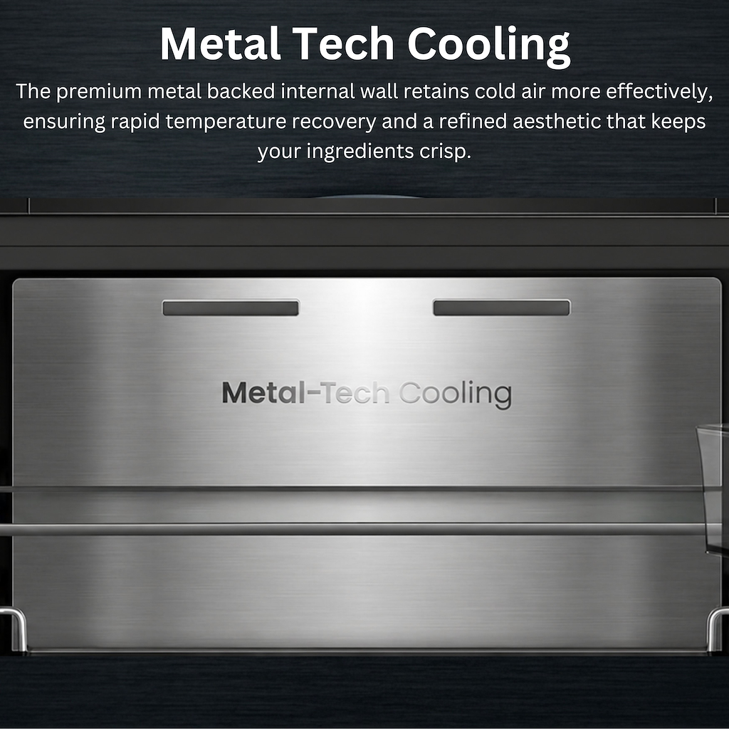 Teknix TH60TNFX 60cm Tall Frost Free Freezer with Metal Tech Cooling - Stainless Steel - Image 6