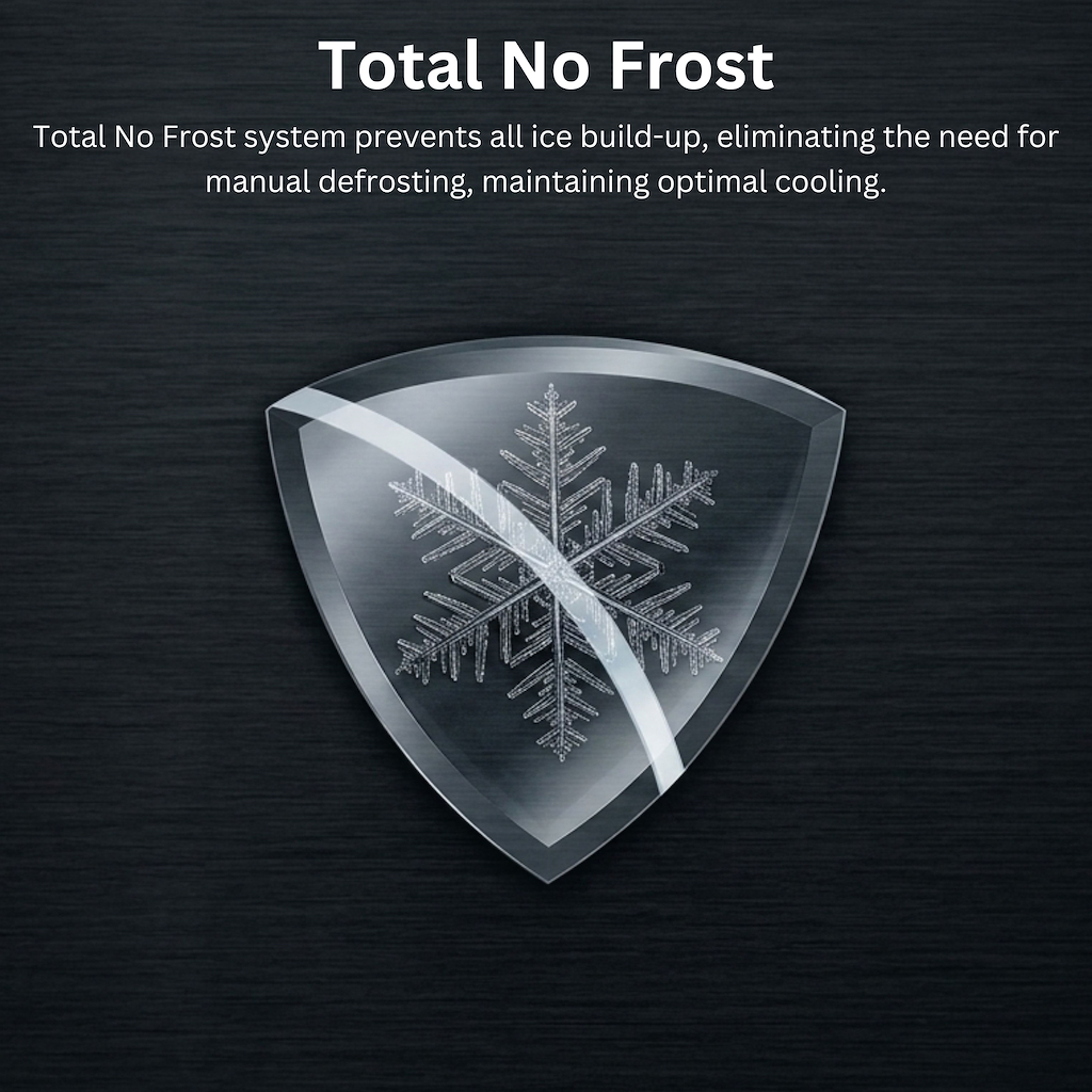 Teknix TH60TNFX 60cm Tall Frost Free Freezer with Metal Tech Cooling - Stainless Steel - Image 7