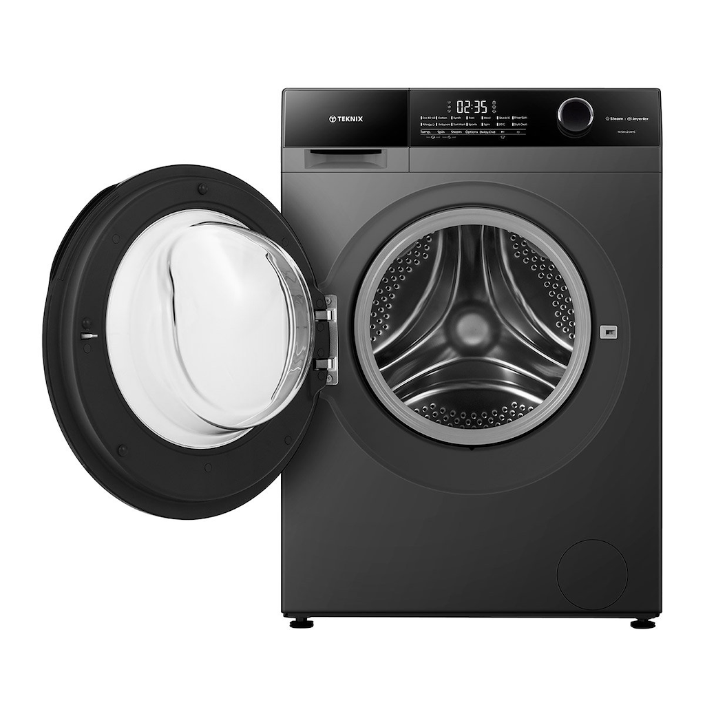 Teknix TK5W1214HS 5 Series Freestanding 12kg 1400rpm Washing Machine with Steam - Titanium - A Rated - Image 2